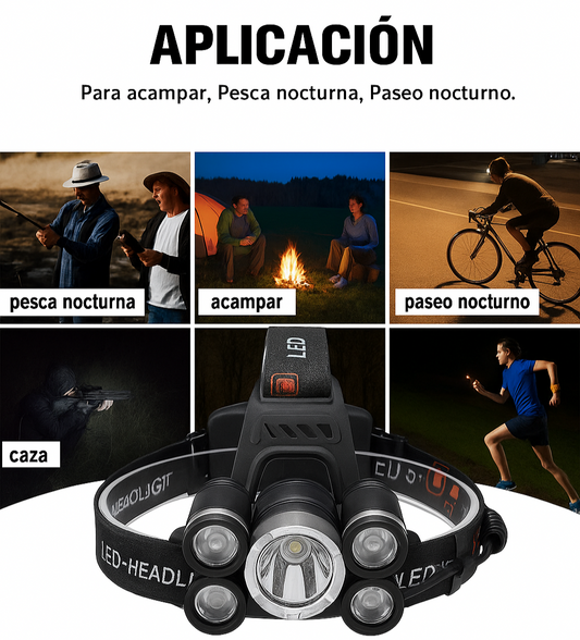 Linterna de Cabeza 5 Focos