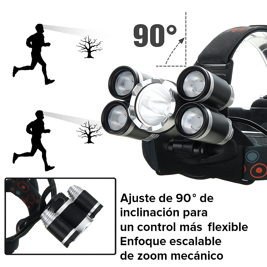 Linterna de Cabeza 5 Focos