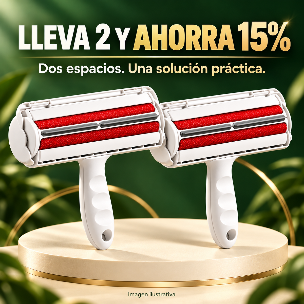 Promoción: lleva dos quitapelos y ahorra 15%. Imagen ilustrativa.
